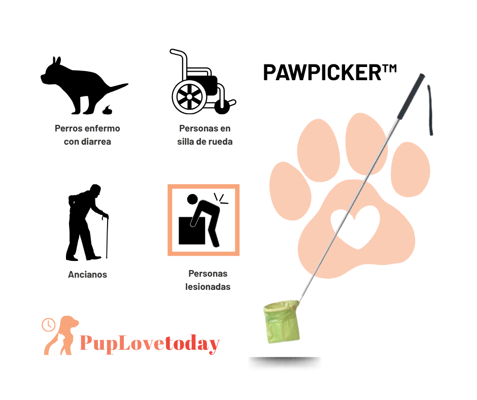 PawPicker™ | Recogedor Retráctil para Perros sin Agacharse, Ideal para Personas Mayores, Dolor de Espalda y Embarazadas