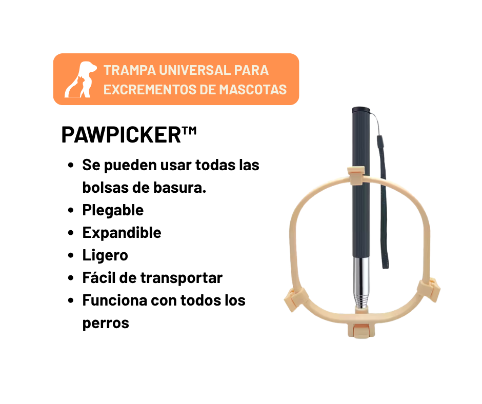 PawPicker™ | Recogedor Retráctil para Perros sin Agacharse, Ideal para Personas Mayores, Dolor de Espalda y Embarazadas